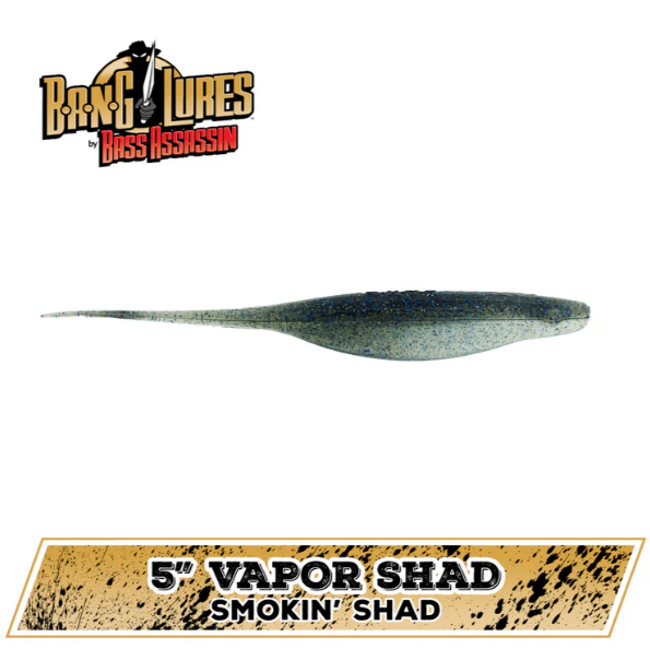 Bass Assassin Vapor Shad Smokin Shad Bass Assassin Vapor Shad Smokin Shad