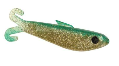DOA 25342 Trolling Bait Buster, 4 inch 1 oz, Gold Glitter/Green Back