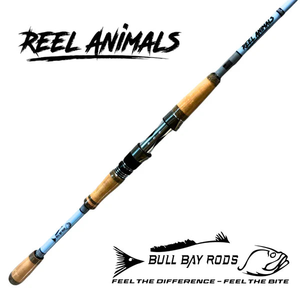 Bull Bay Reel Animals Ice Blue Spinning Rod